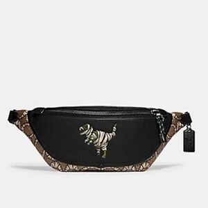 COACH X MICHAEL B JORDAN LEAGUE BELT BAG IN MUMMIFIED SIGNATURE CANVAS WITH REXY